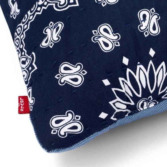 Levi's Patchwork Bandana Print Throw Pillow Blue - Picture 2 of 4